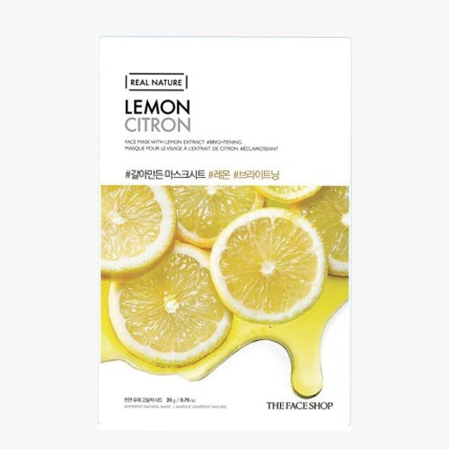 THE FACE SHOP REAL NATURE FACE MASK WITH LEMON EXTRACT